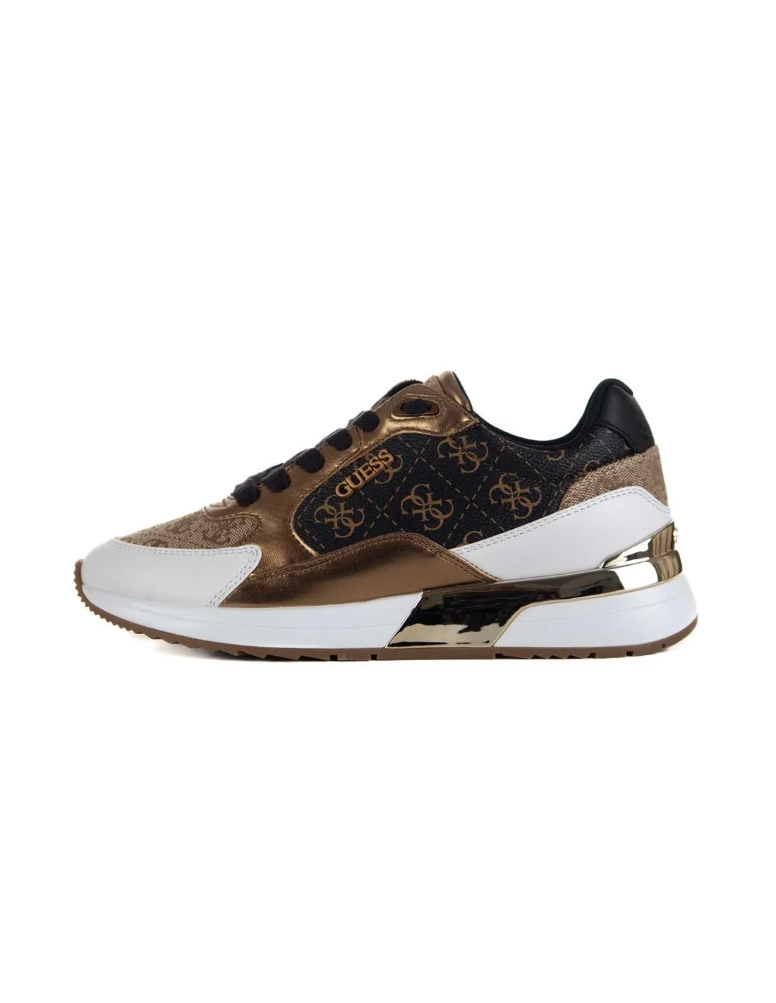 GUESS  ZAPATILLAS MARRóN Y BLANCO MOXEA FLTMOXELE12 MUJER
