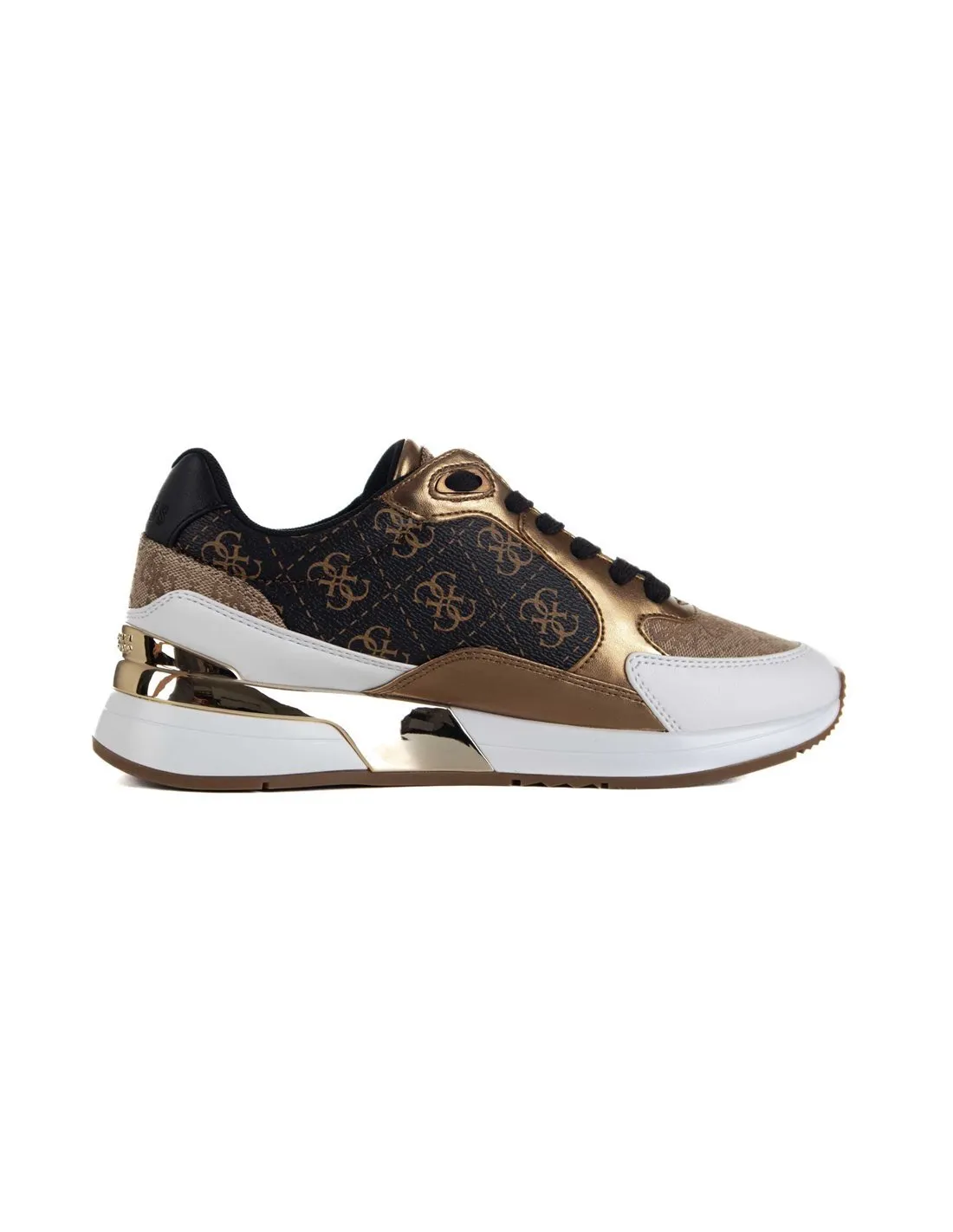 GUESS  ZAPATILLAS MARRóN Y BLANCO MOXEA FLTMOXELE12 MUJER
