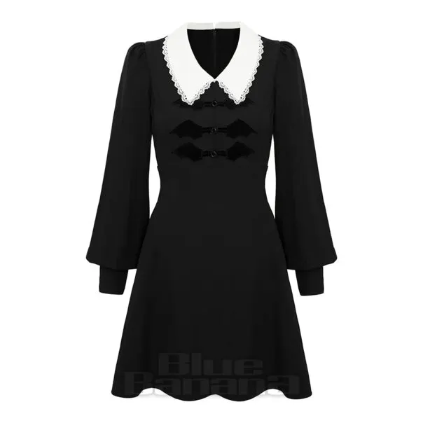 Hell Bunny Batilda Mini Vestido (Negro)