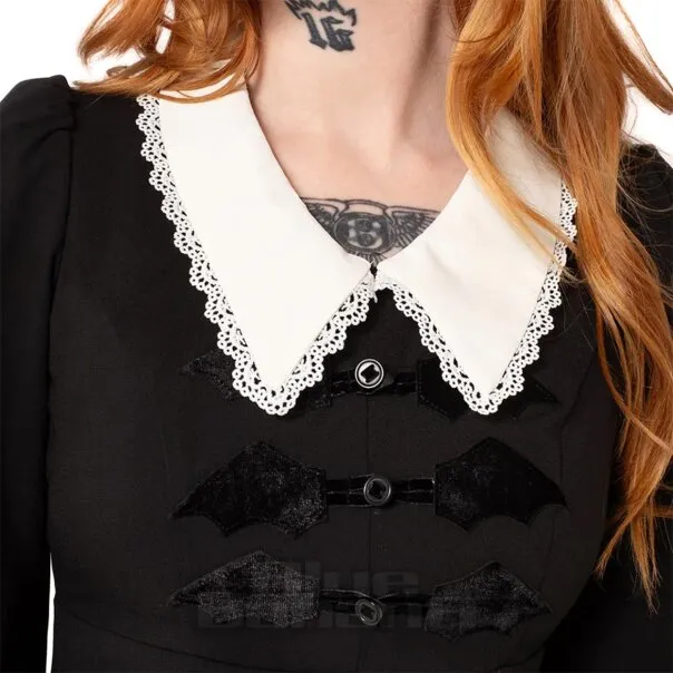 Hell Bunny Batilda Mini Vestido (Negro)