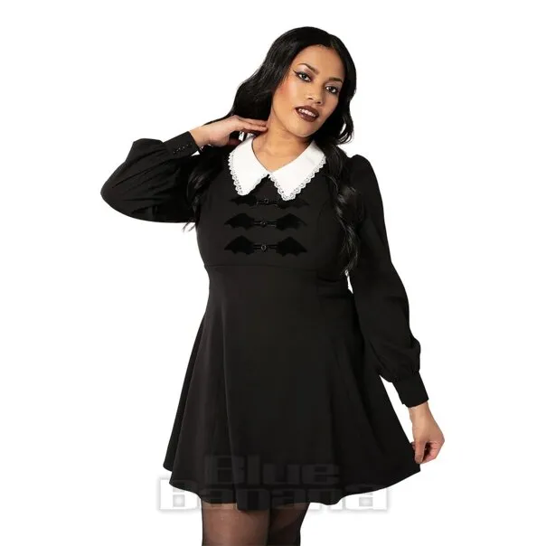 Hell Bunny Batilda Mini Vestido (Negro)