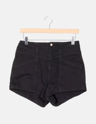 Hoss Intropia Short negro tiro alto