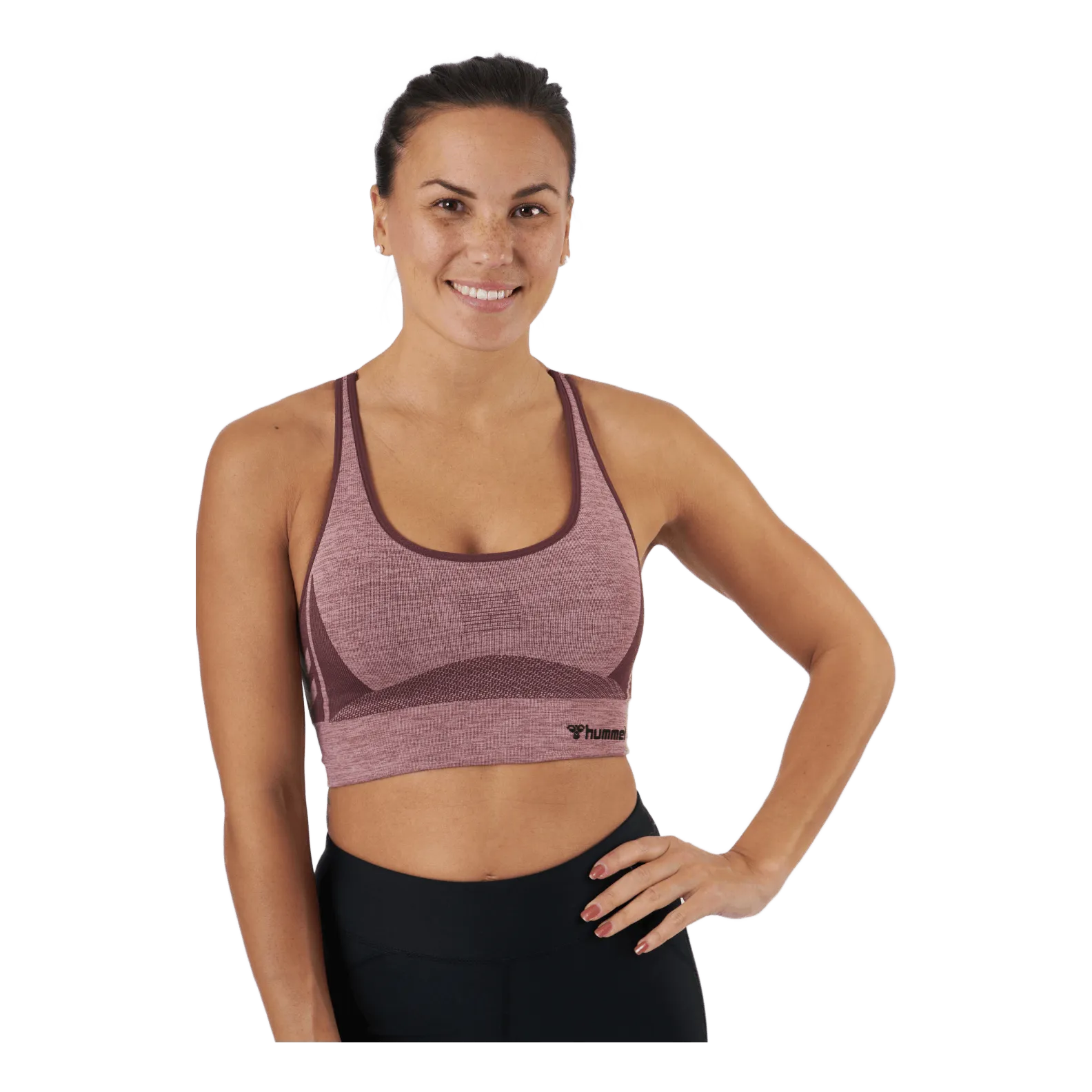 Hummel Hmlclea Seamless Sports Top Fudge/woodrose Melange