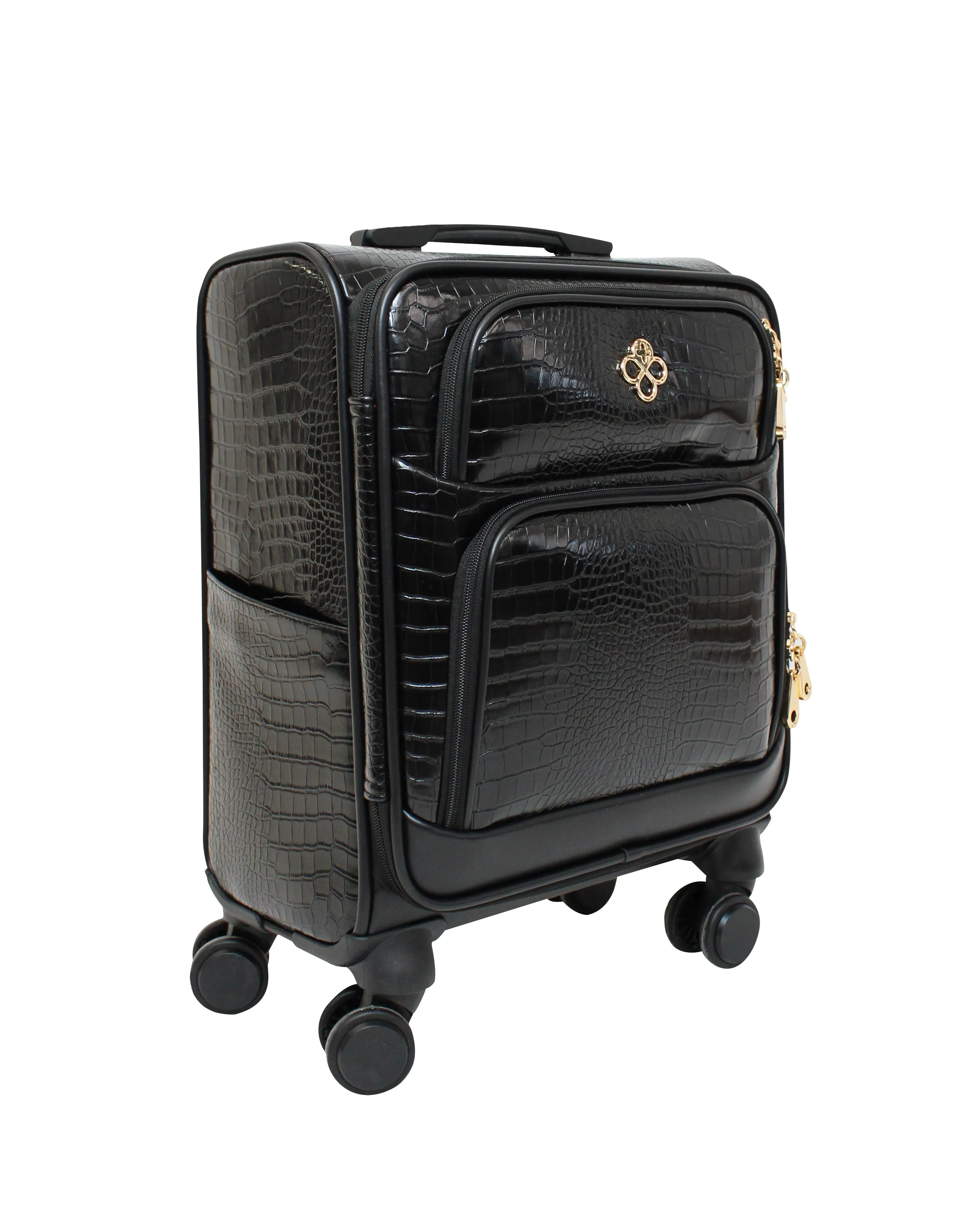 Jaime Ibiza Ji820 Croco Negro Maleta De 20"  Unica