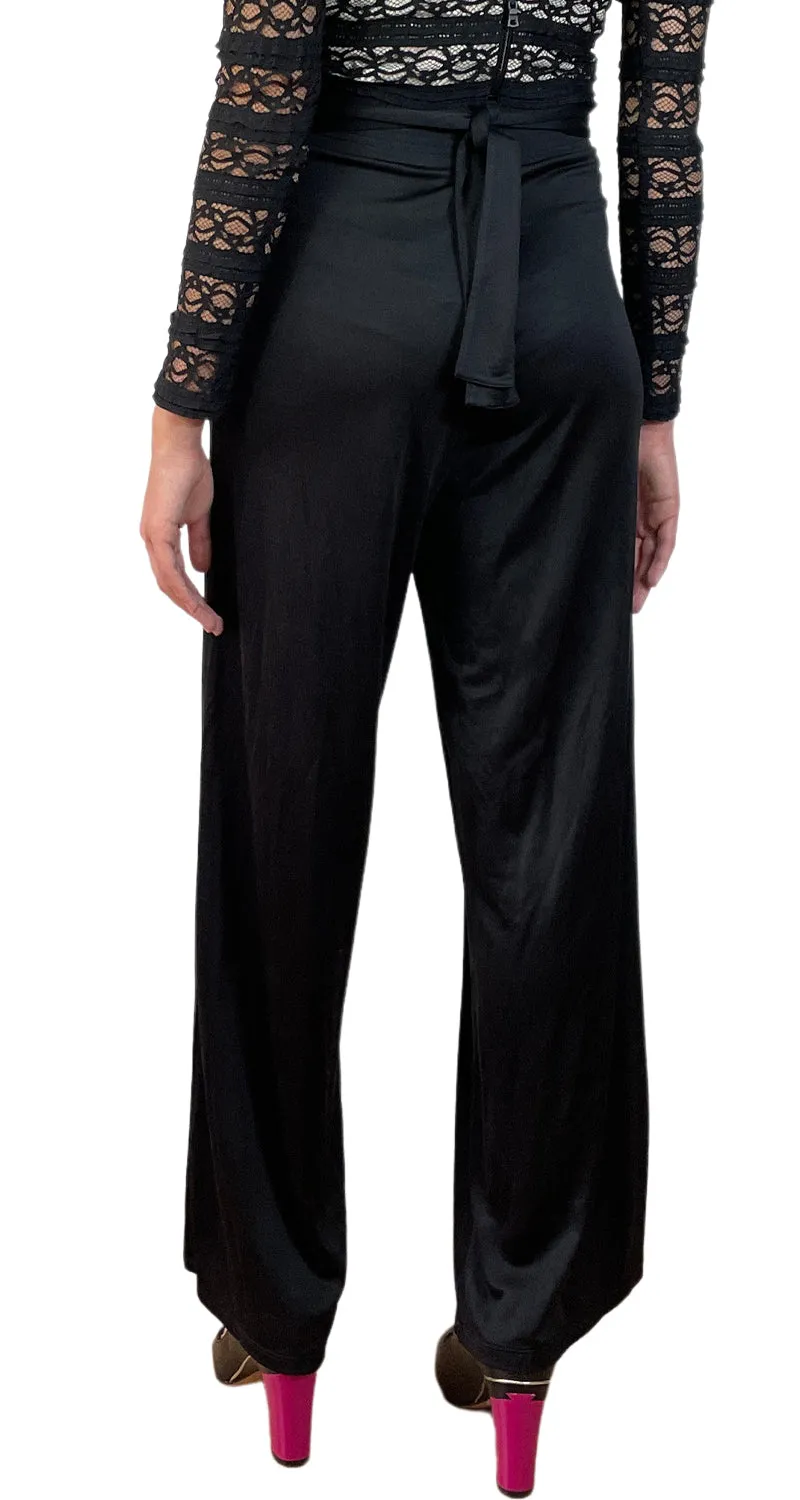 JAZMIN CHEBAR Pantalón Negro Palazzo