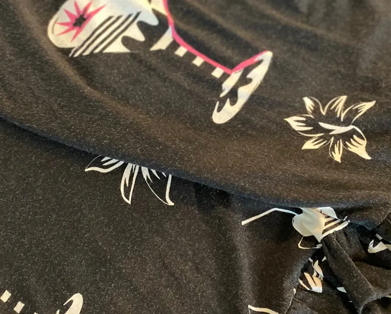 JAZMIN CHEBAR Vestido Estampado Negro