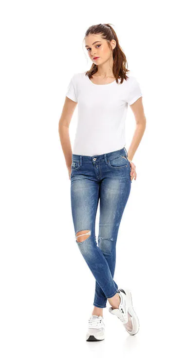 Jean Stretch Para Mujer Luz Replay 30695