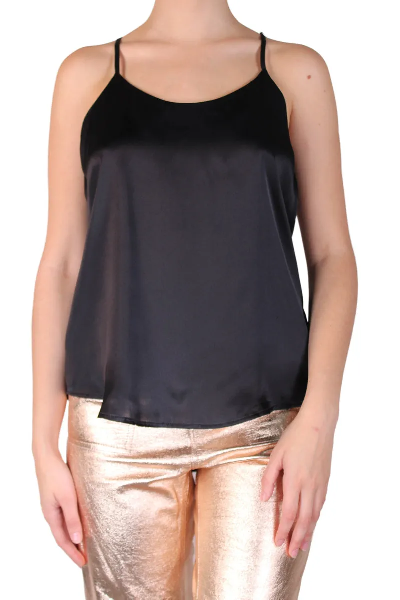 JO & FIRE Top Seda Negro