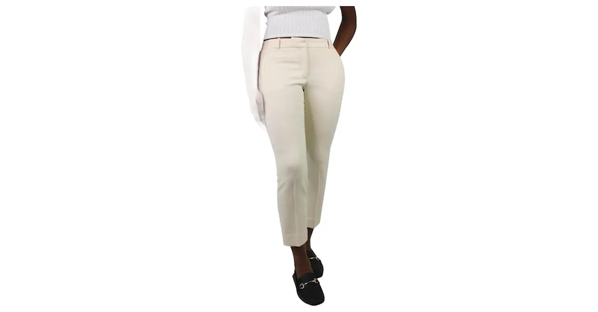JOSEPH PANTALóN CREMA  TALLA FR 38 CRUDO 