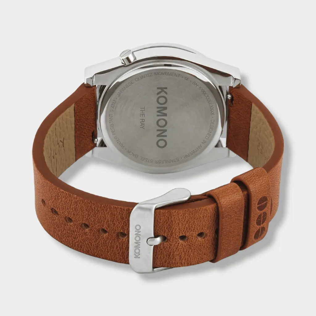 Komono – Reloj Ray legacy leather cognac