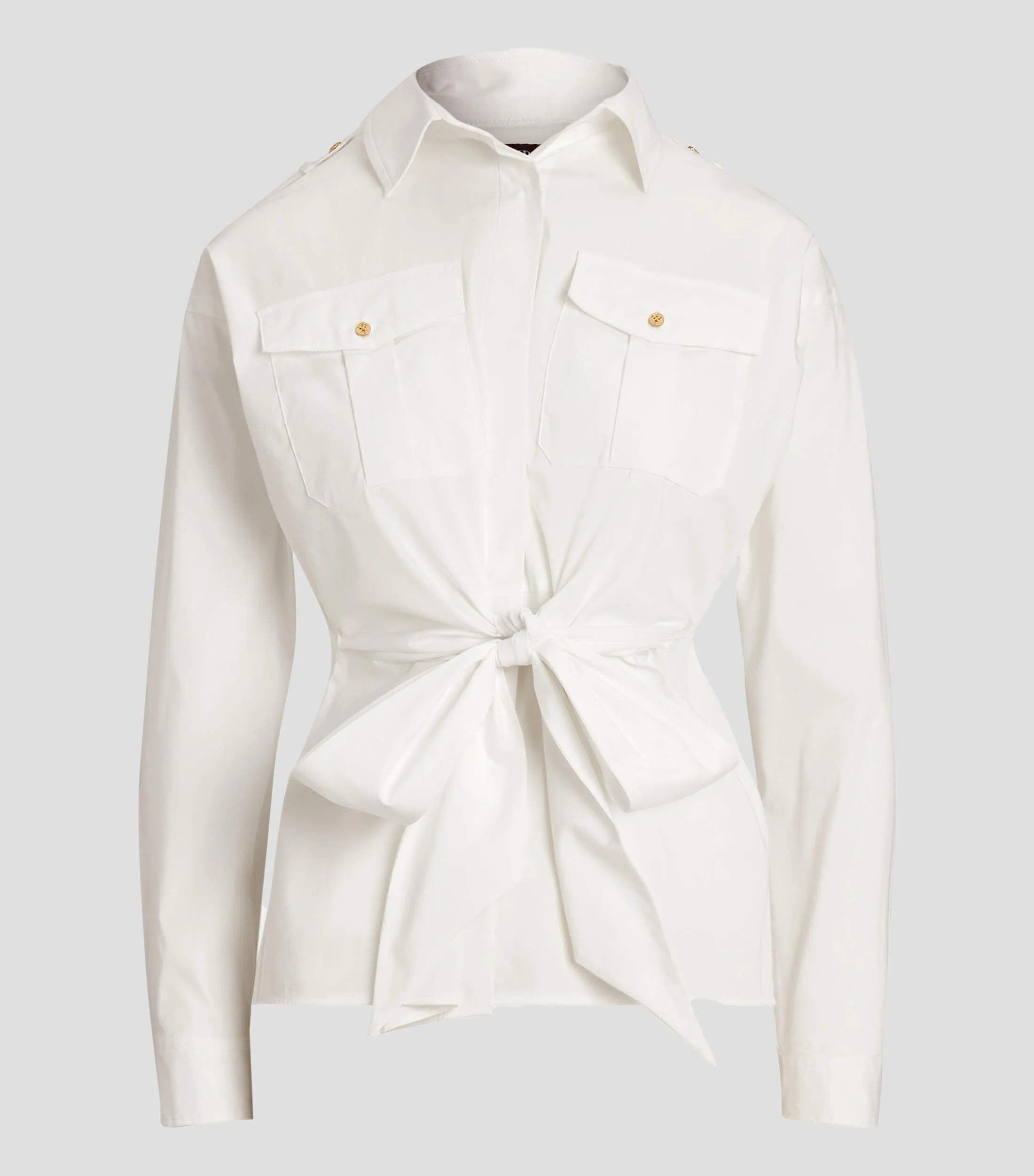 Lauren Blusa lisa manga larga Mujer