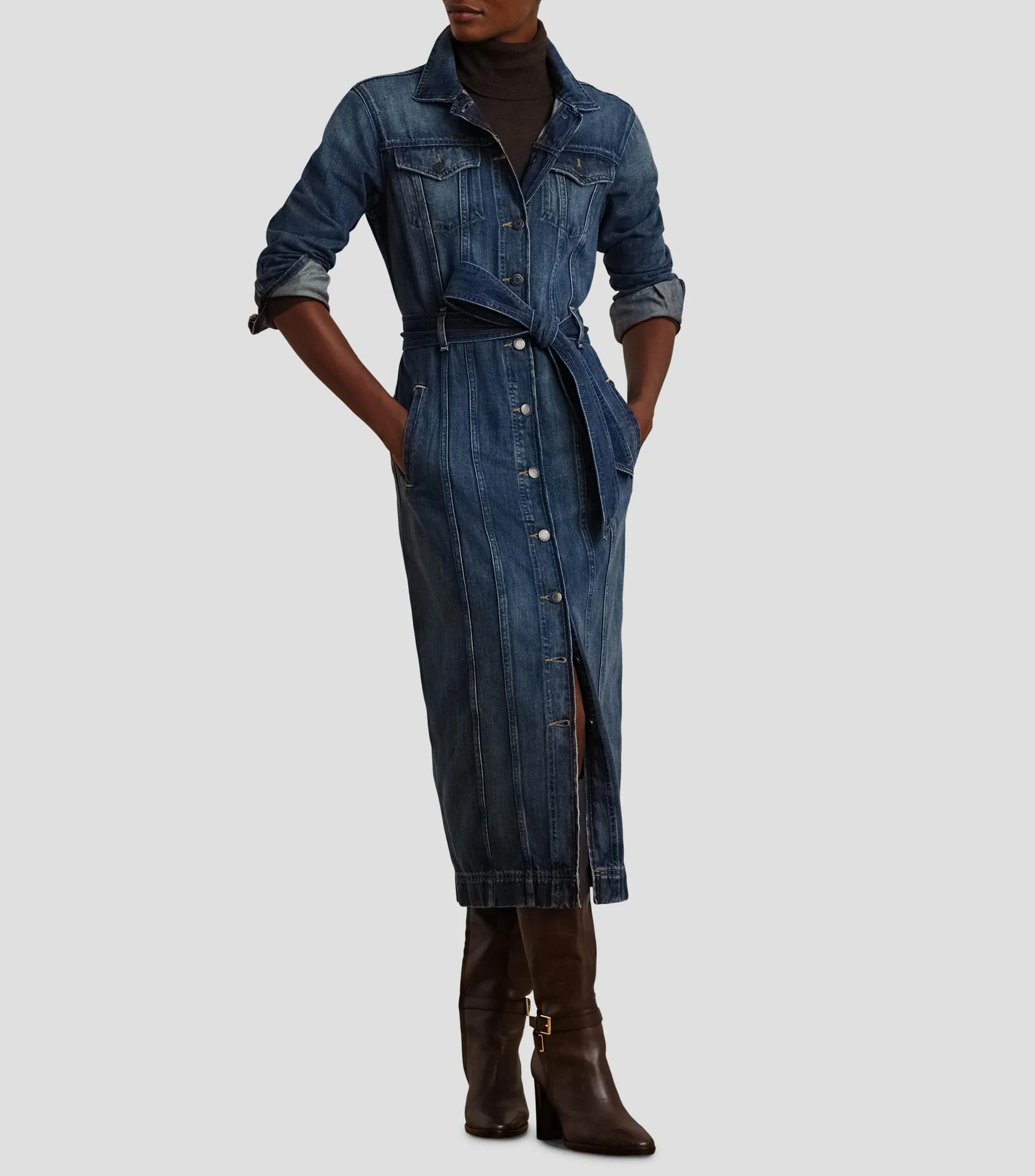 Lauren Ralph Lauren Vestido largo manga larga Mujer