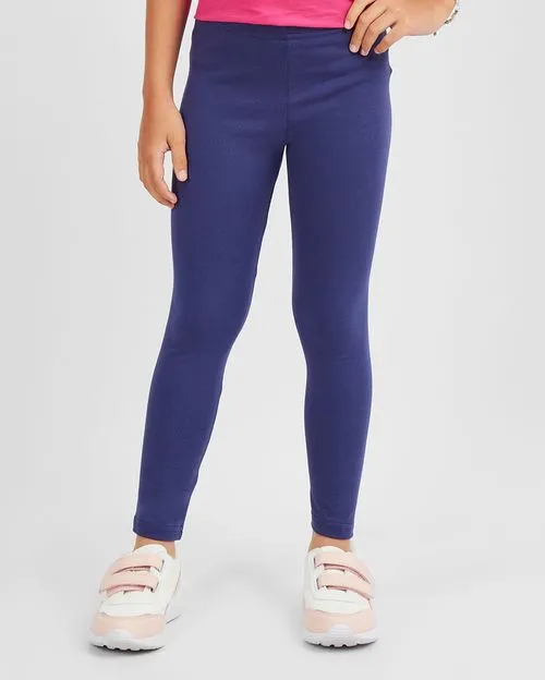 Legging Pack x 2 Niña Bella Celeste Claro / Azul Marino