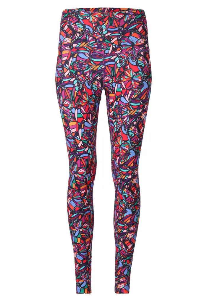 Leggins Metztli Vuelo de Mariposa Negro