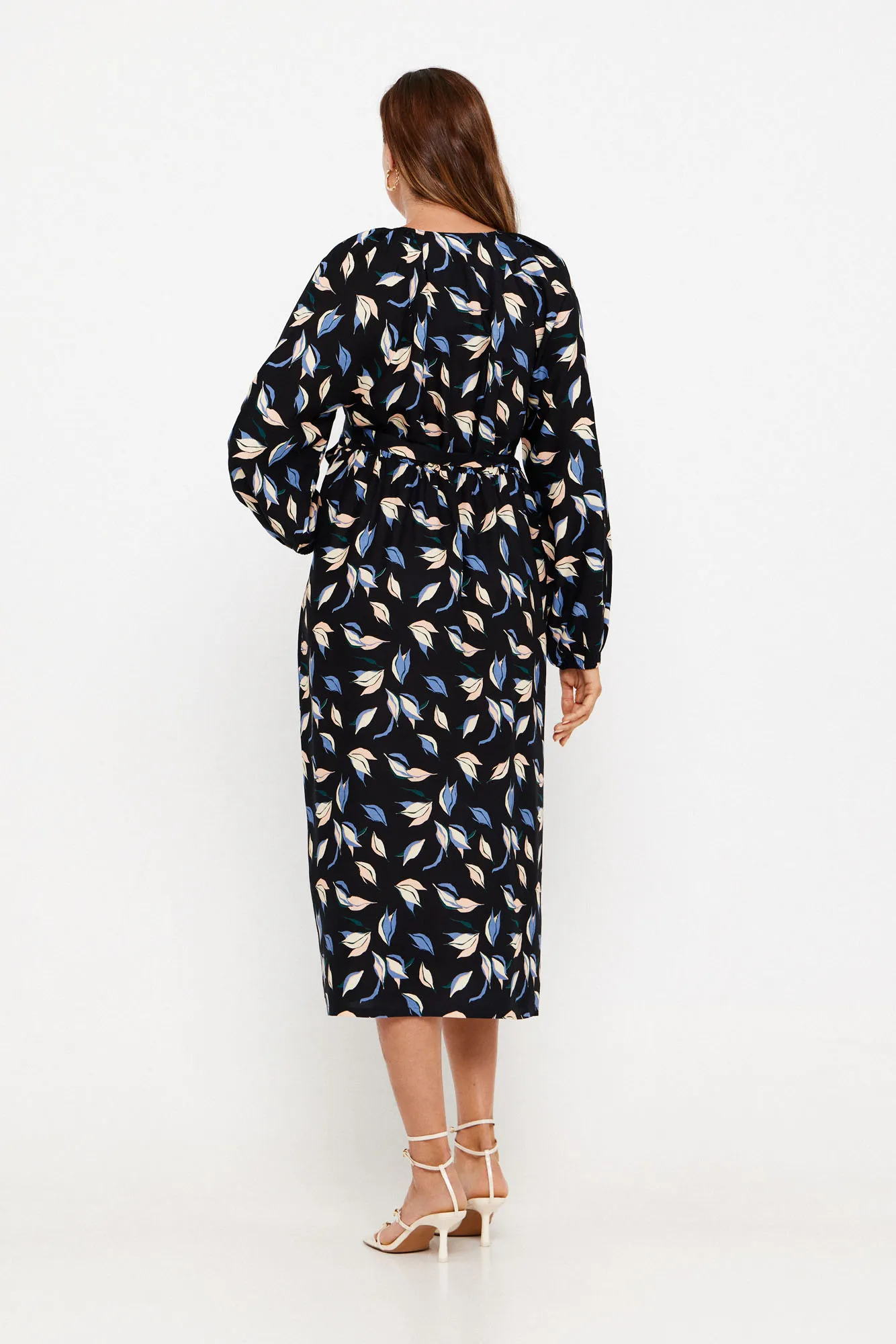 Mamalicious Vestido midi de manga larga maternity