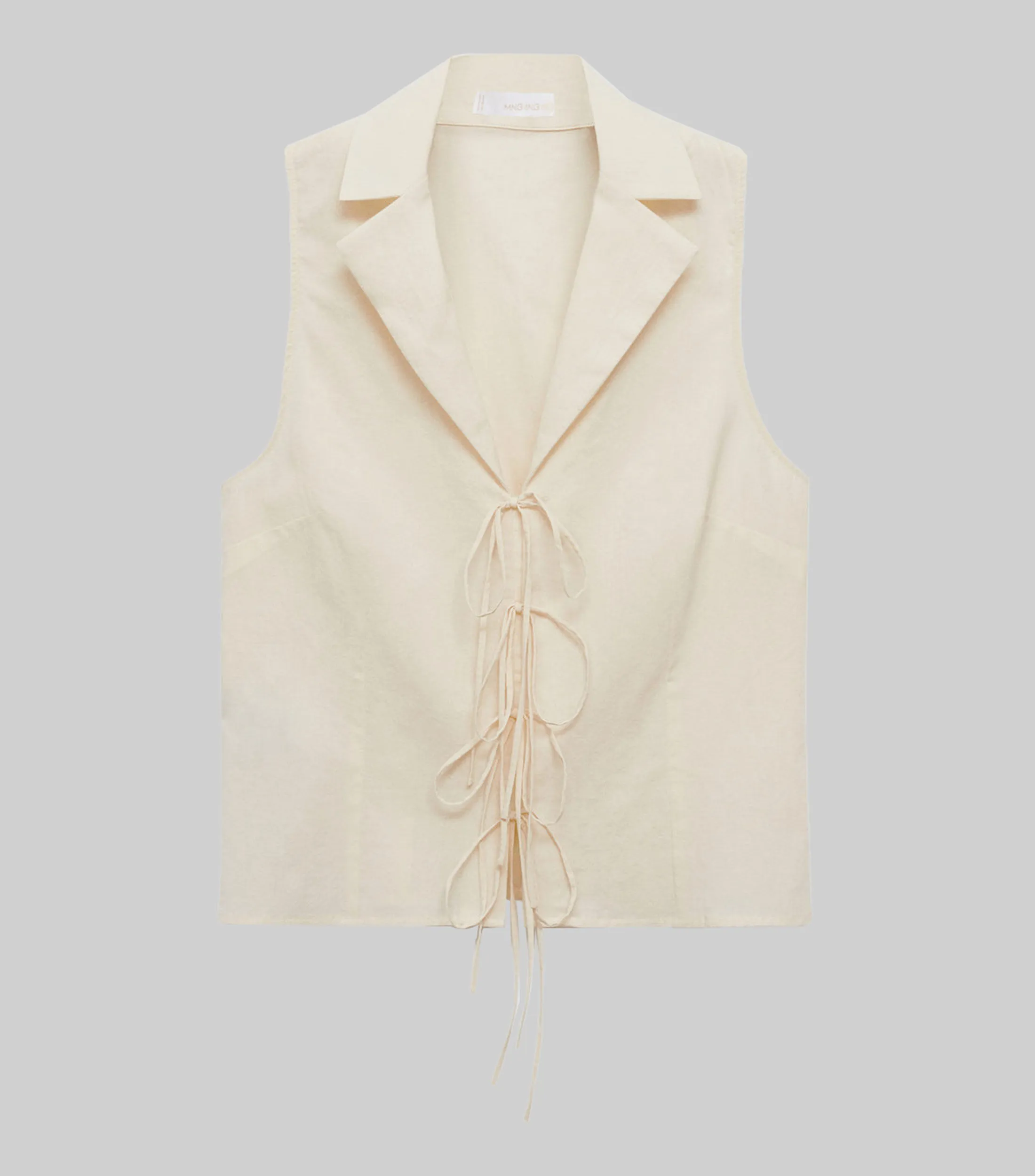 Mango Blusa lisa sin mangas Mujer