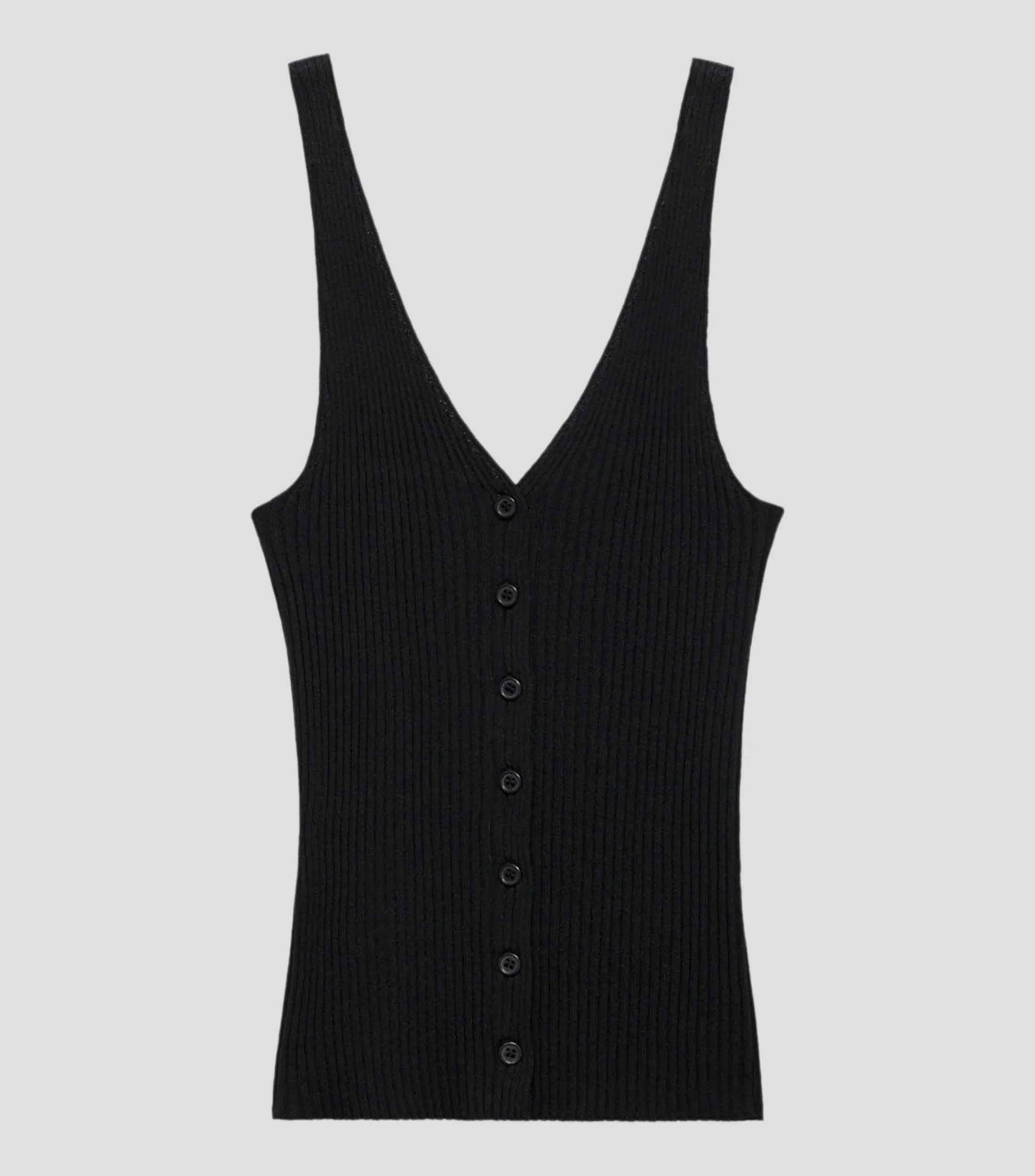 Mango Top liso sin mangas Mujer