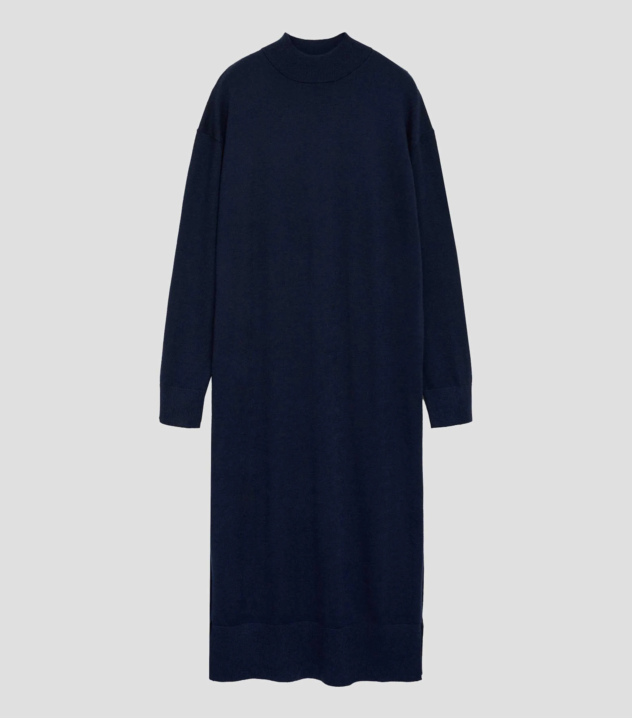 Mango Vestido largo liso manga larga Mujer