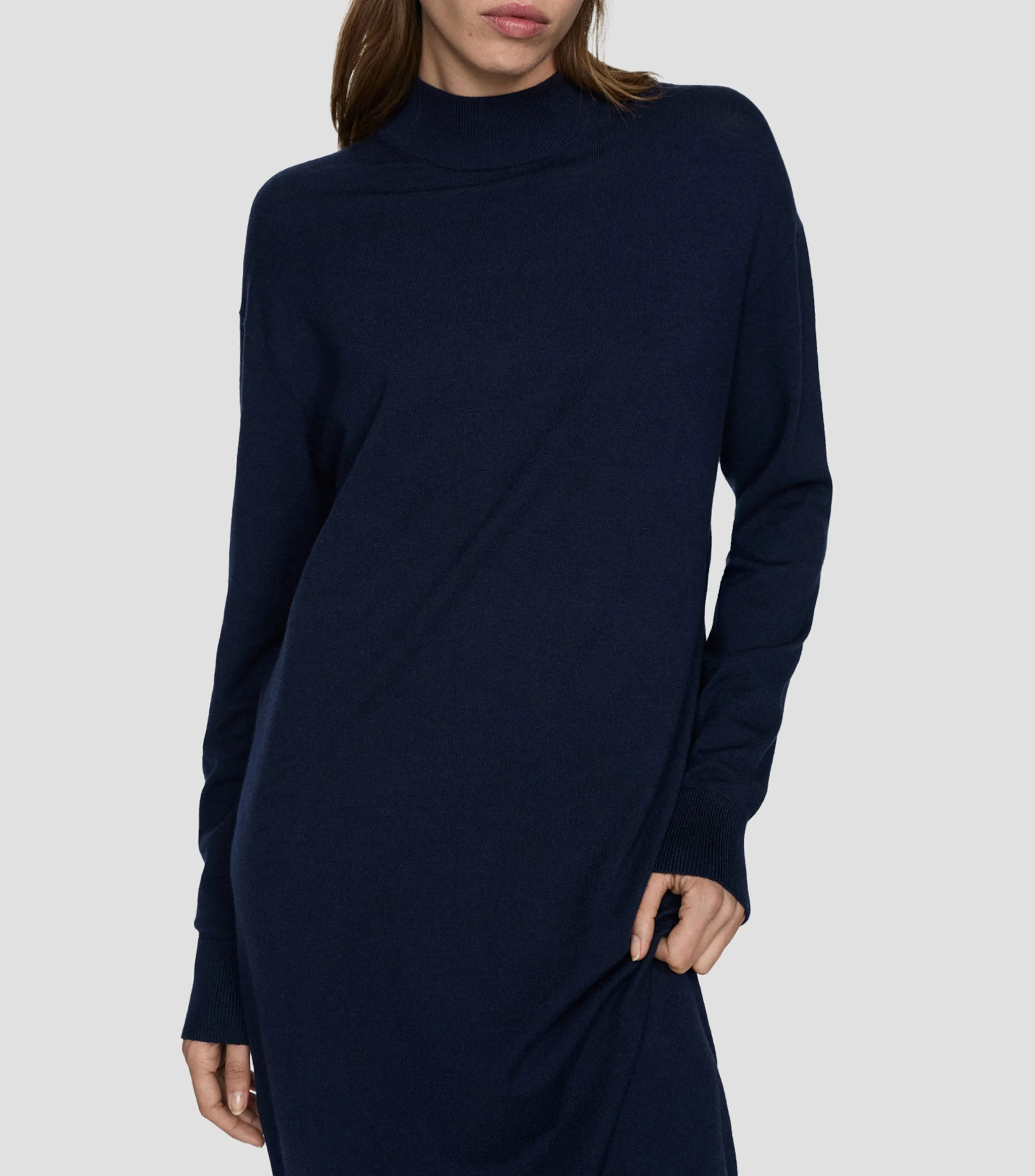 Mango Vestido largo liso manga larga Mujer