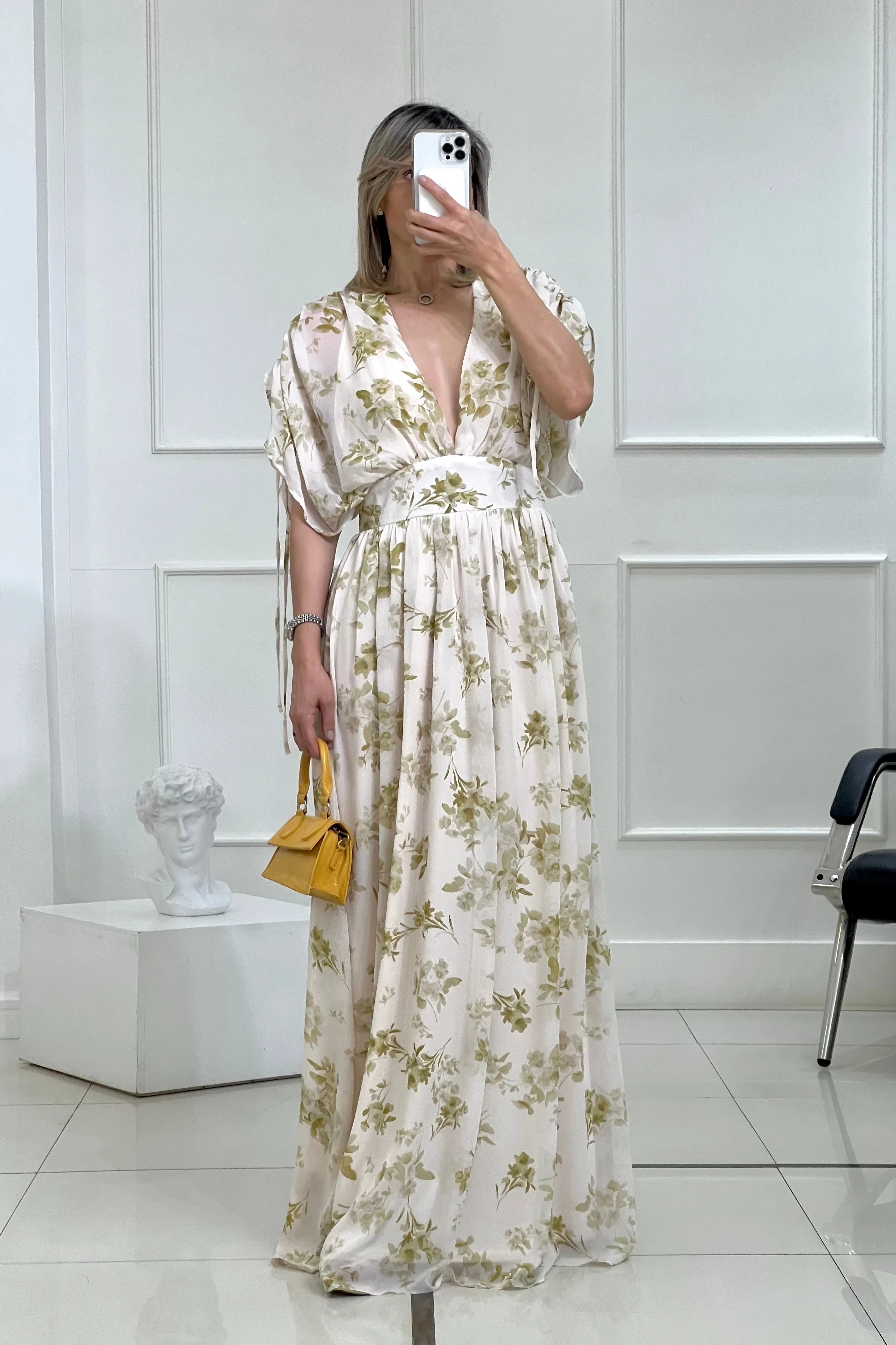 MAXI VESTIDO CORTE CINTURA