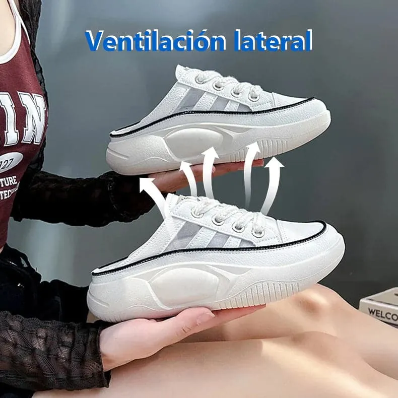 Medias pantuflas con punta cerrada para mujer