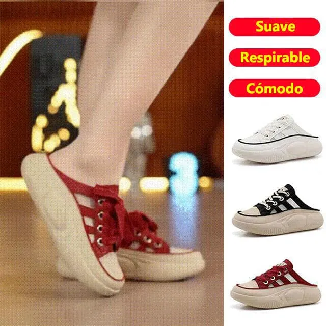 Medias pantuflas con punta cerrada para mujer
