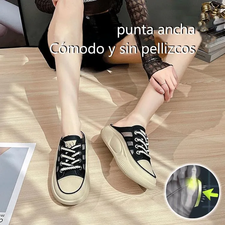 Medias pantuflas con punta cerrada para mujer