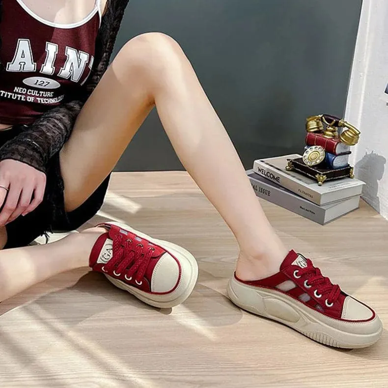 Medias pantuflas con punta cerrada para mujer