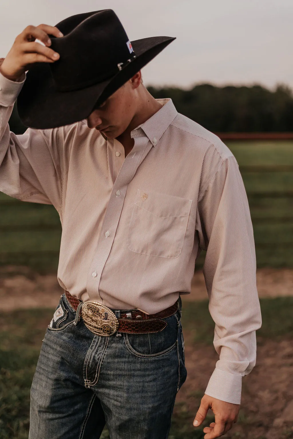 MEN'S ARIAT WRINKLE FREE GRAYSEN CLASSIC FIT SHIRT