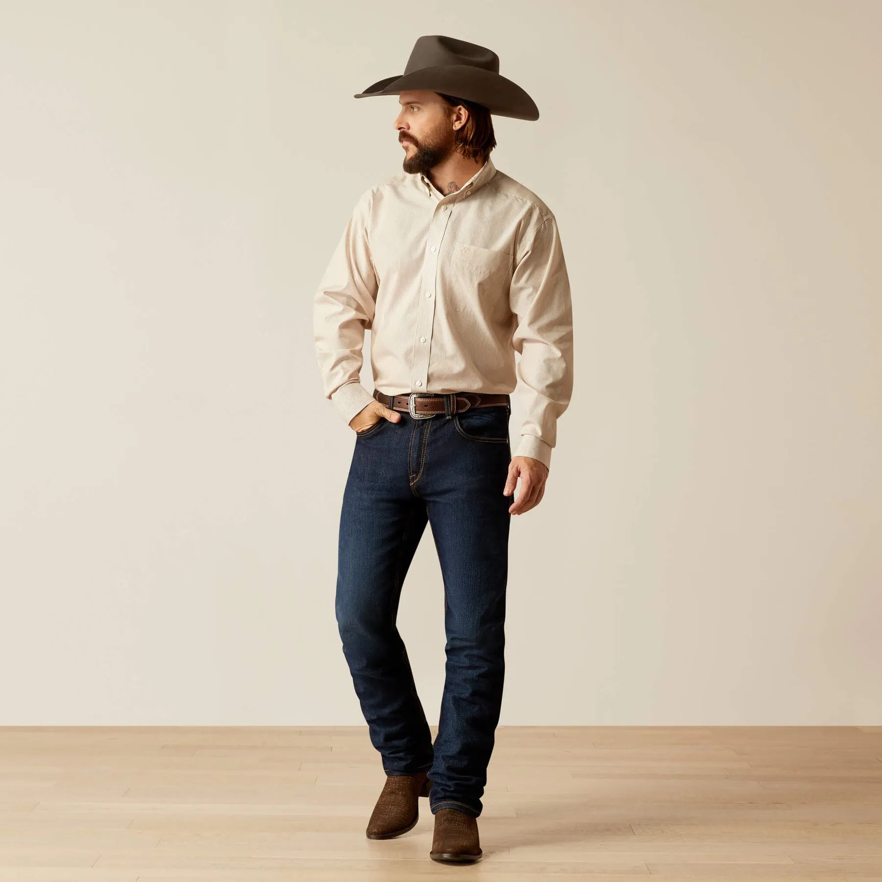 MEN'S ARIAT WRINKLE FREE GRAYSEN CLASSIC FIT SHIRT