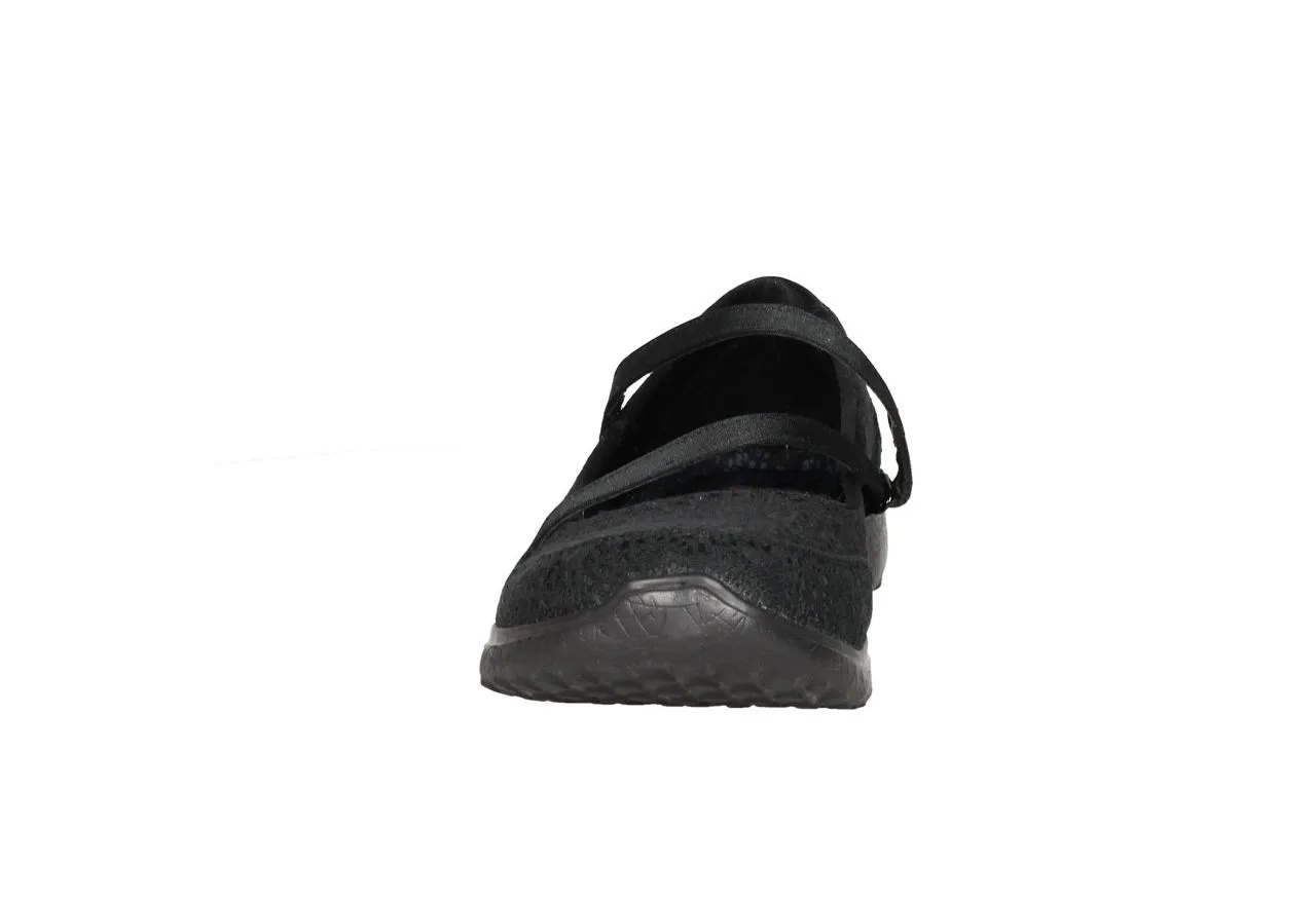 Mercedes Croche Negro Cruzado Velcro Piso Negro