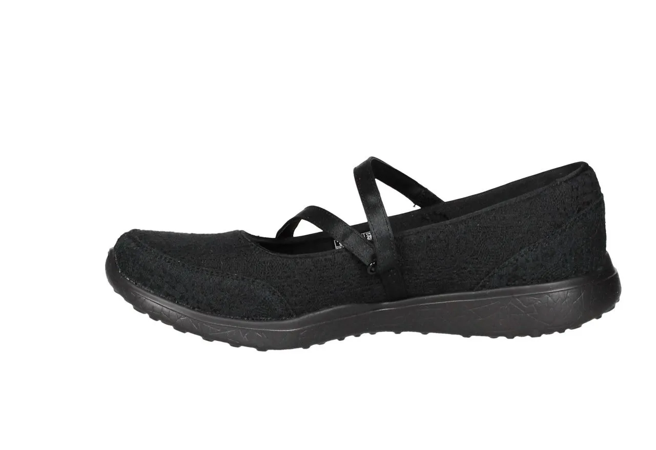 Mercedes Croche Negro Cruzado Velcro Piso Negro