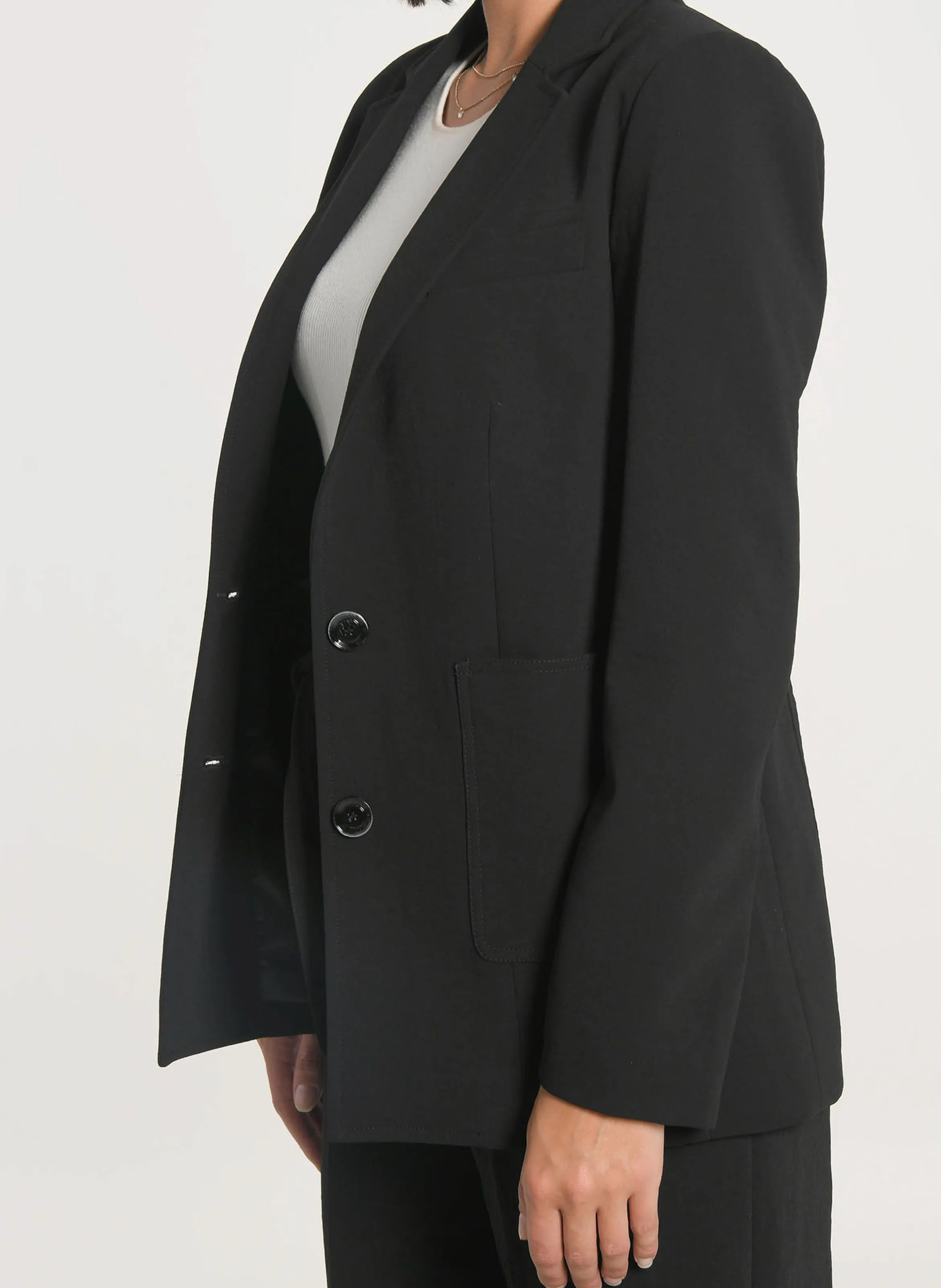 MIKA  CHAQUETA DE SASTRE AJUSTADA EN NEGRO