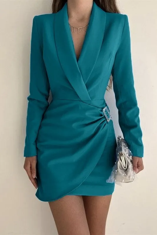 Mini vestido elegante Farna, azul claro