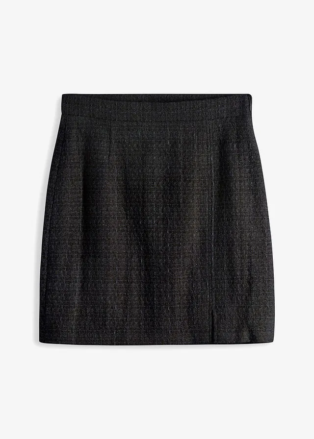 Minifalda Negro jaspeado
