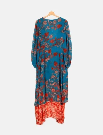 MISA Kimono azul print floral
