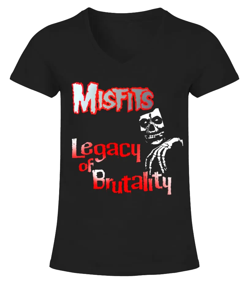MISFITS 12 BK  LEGACY OF BRUTALITY CAMISETA CUELLO PICO MUJER