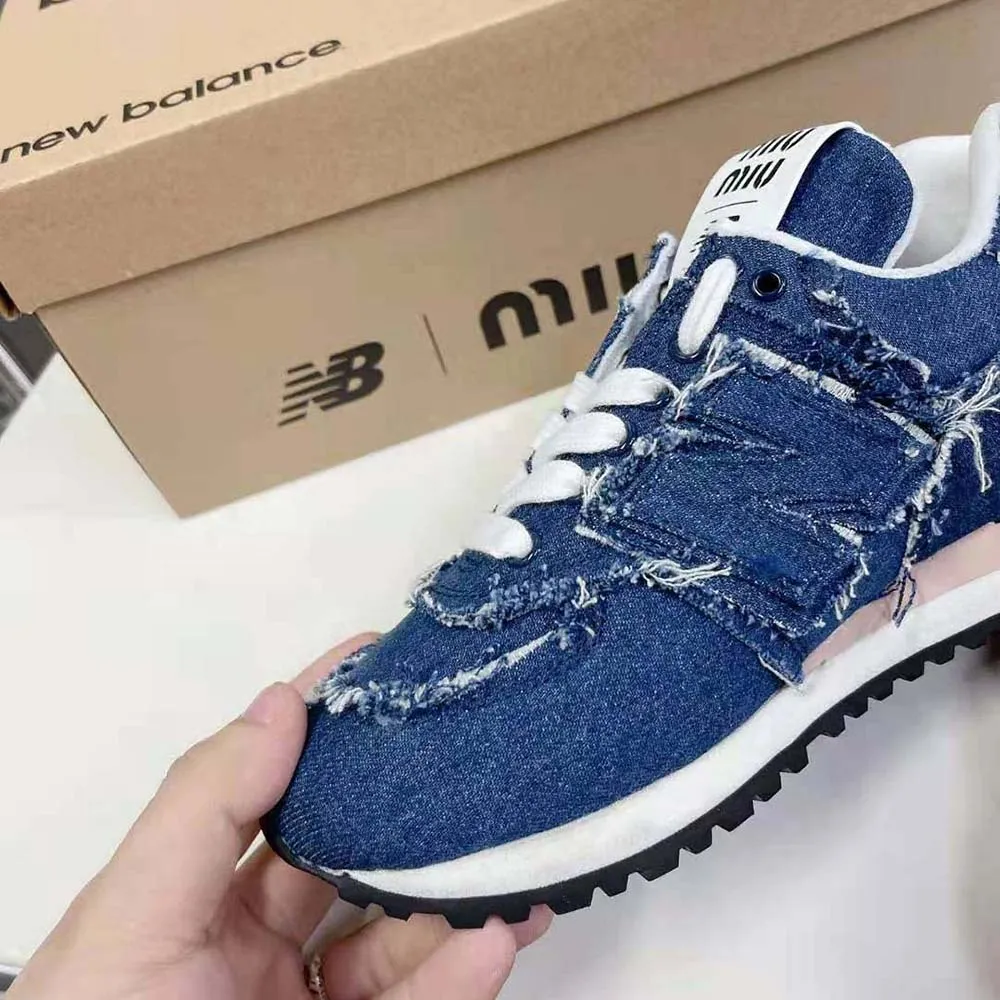 MIU MIU MUJER NEW BALANCE 574 X MIU MIU ZAPATILLAS DENIMAZUL