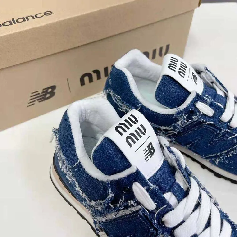 MIU MIU MUJER NEW BALANCE 574 X MIU MIU ZAPATILLAS DENIMAZUL