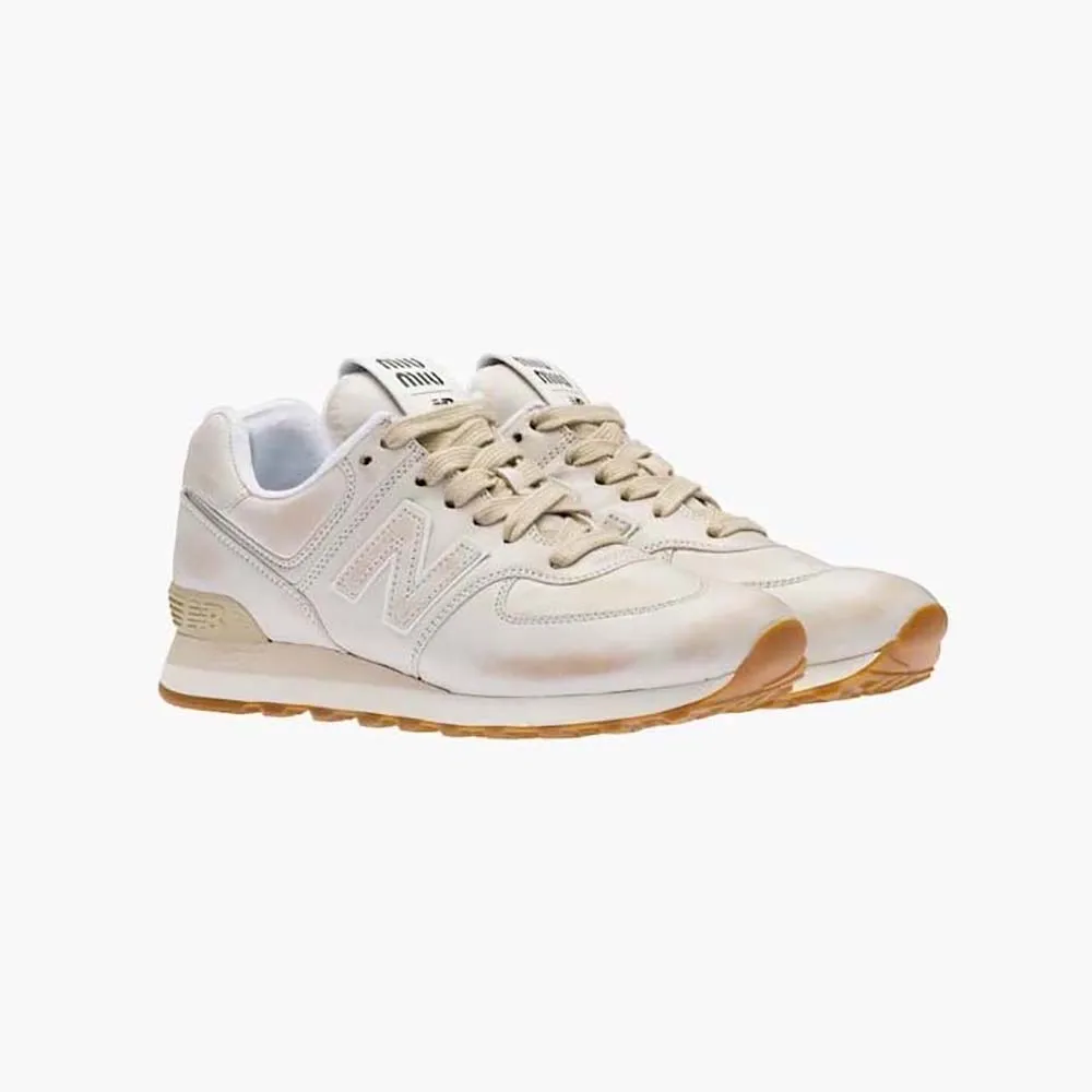 Miu Miu Mujer Zapatillas New Balance 574 x Miu Miu Piel Napa Efecto Vintage