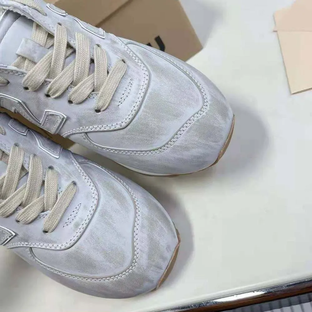 Miu Miu Mujer Zapatillas New Balance 574 x Miu Miu Piel Napa Efecto Vintage