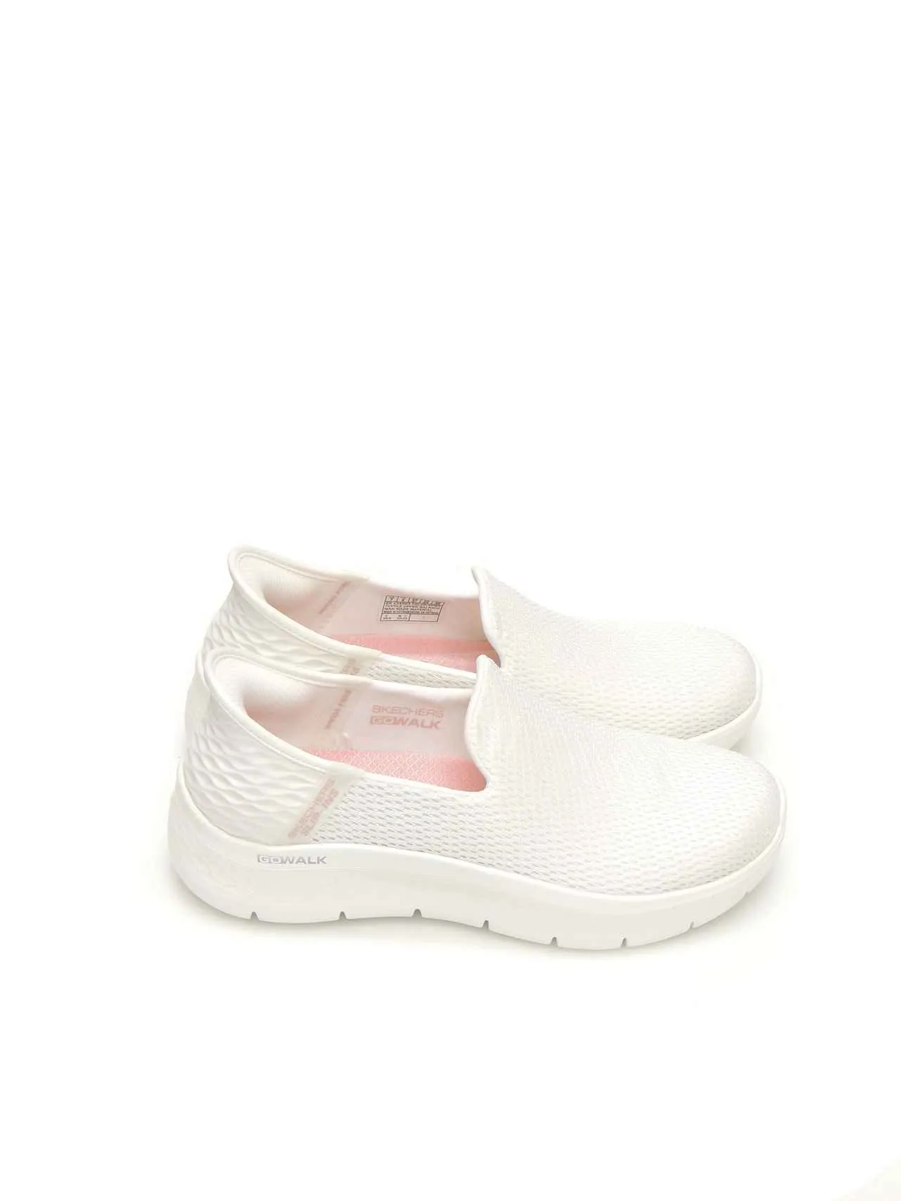 MOCASINES SLIPON SKECHERS 124963 TEXTIL BLANCO