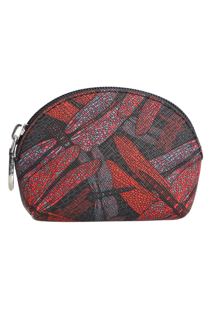 Monedero Woolis Saffiano Libélula Negro/Rojo