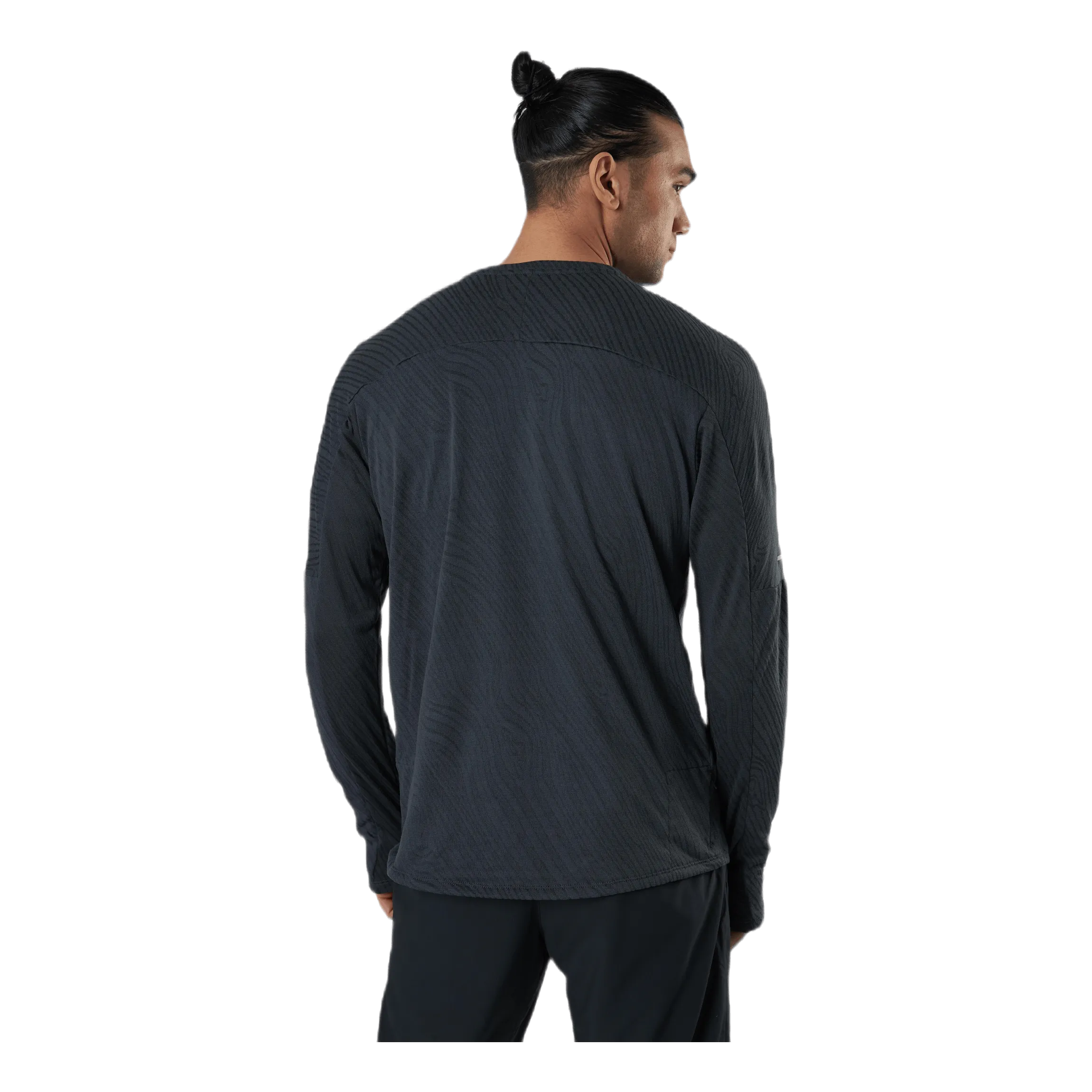 NIKE DRIFIT ELEMENT 1/2ZIP TOP TRAIL BLACK/GREY