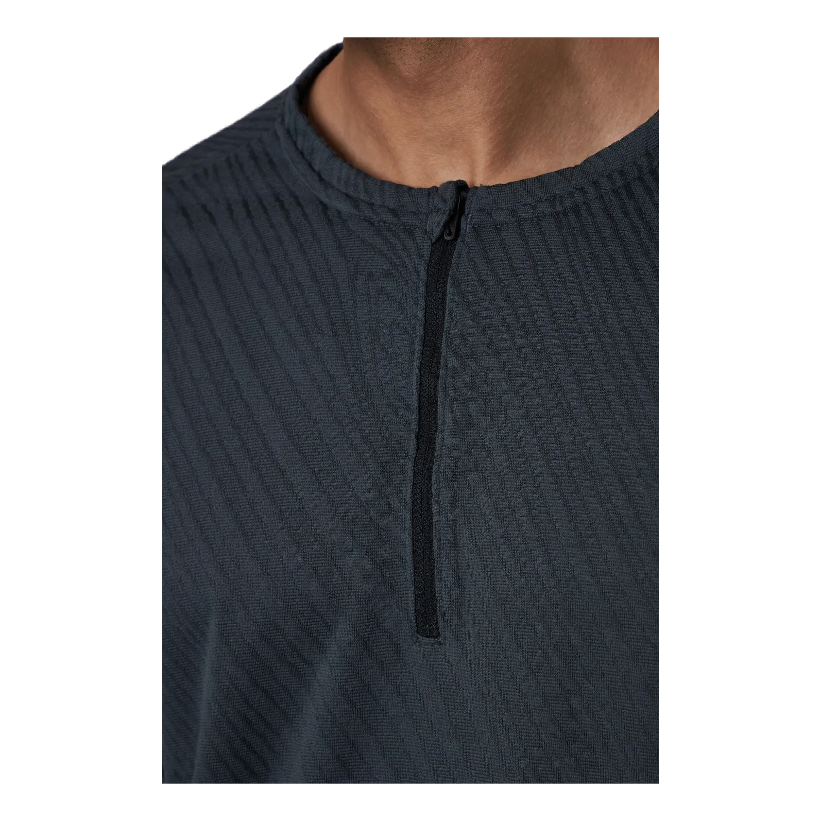 NIKE DRIFIT ELEMENT 1/2ZIP TOP TRAIL BLACK/GREY