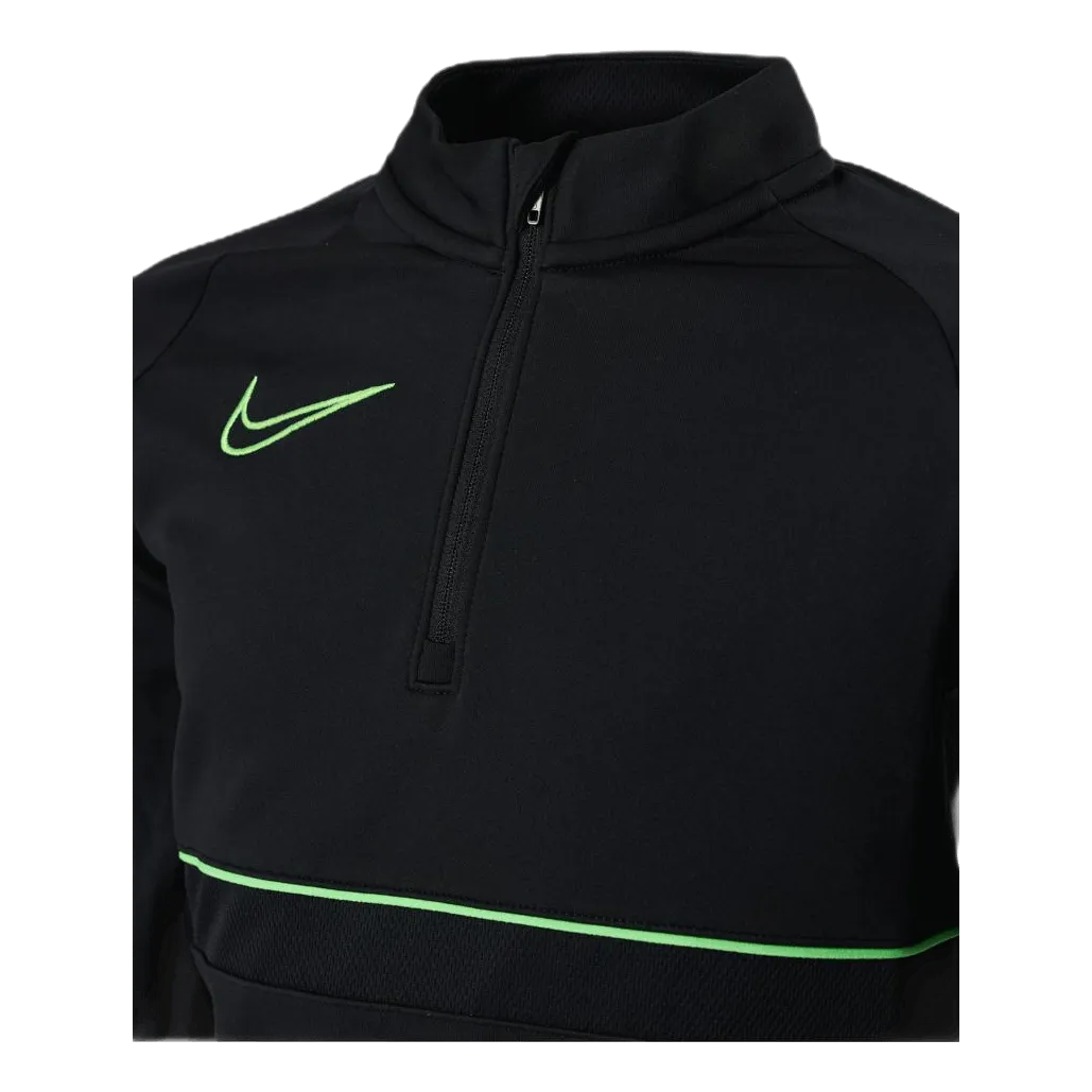 NIKE JUNIOR DRIFIT ACADEMY 21 DRILL TOP GREEN/BLACK