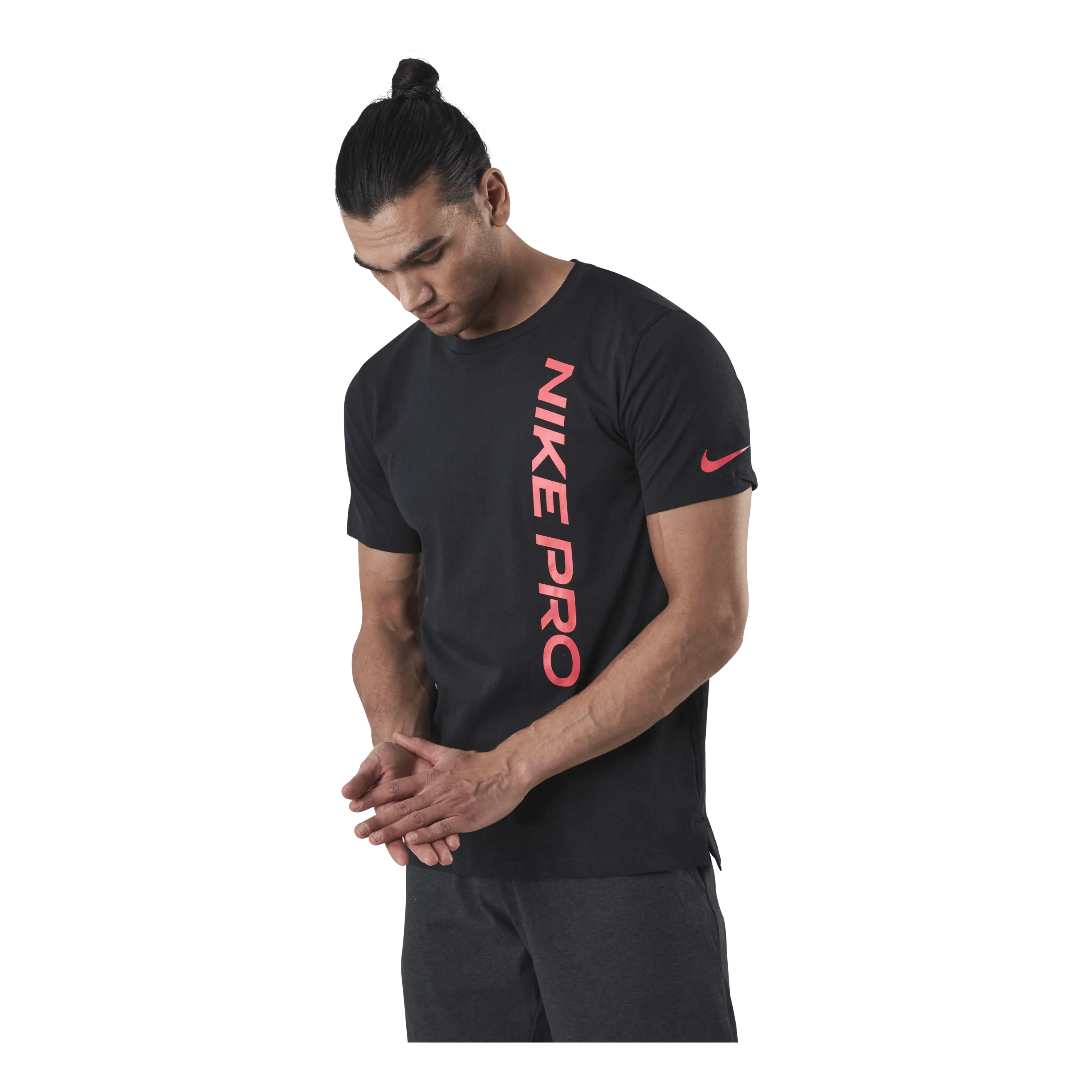 Nike Pro Burnout SS Top Black/Red