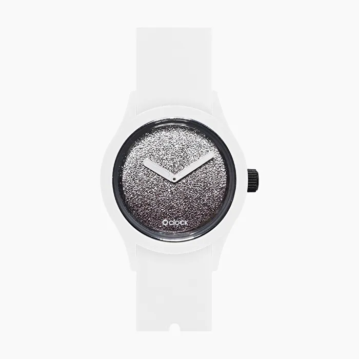 O clock shift glitter plata y blanco