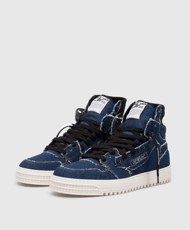 OFFWHITE BLUE HITOPS 3.0 OFF COURT