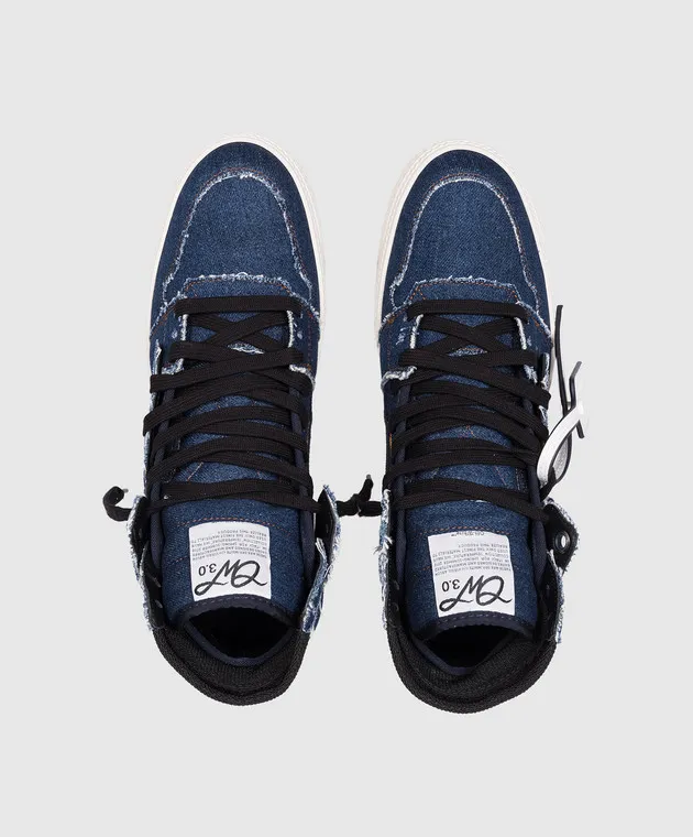 OFFWHITE BLUE HITOPS 3.0 OFF COURT